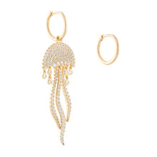 Fashion Simple Jellyfish Tassel Asymmetric Earrings Jewelry